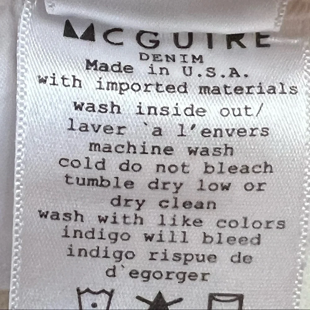 McGuire Ambrosio Majorette White Bohemian Kick Flare High Rise Crop Jeans - Picture 10 of 12